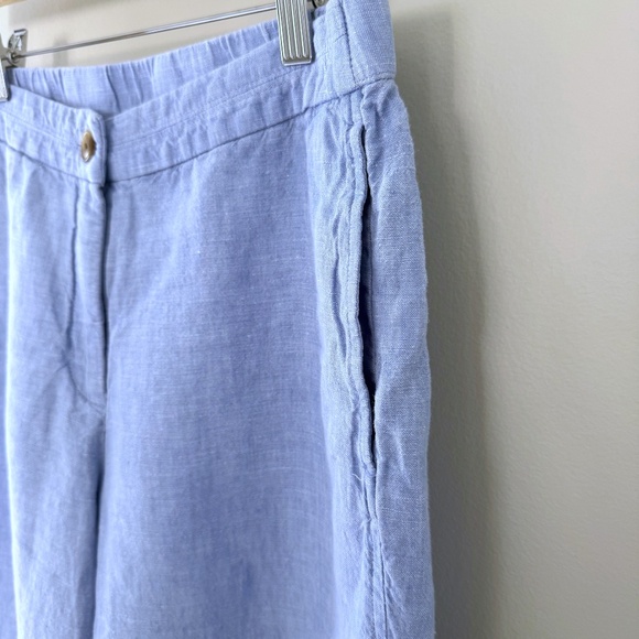 J.Jill Blue Linen Capri Pants - Picture 4 of 11